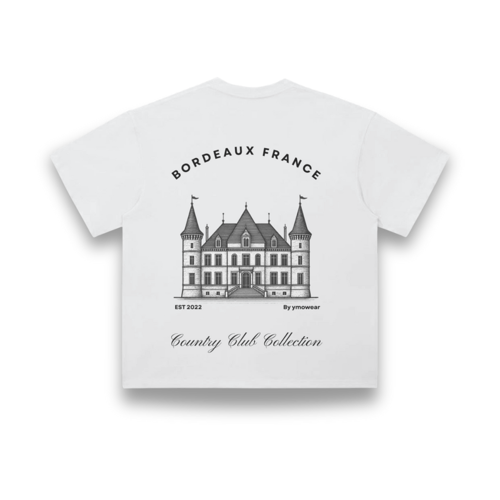 Bordeaux Tee White