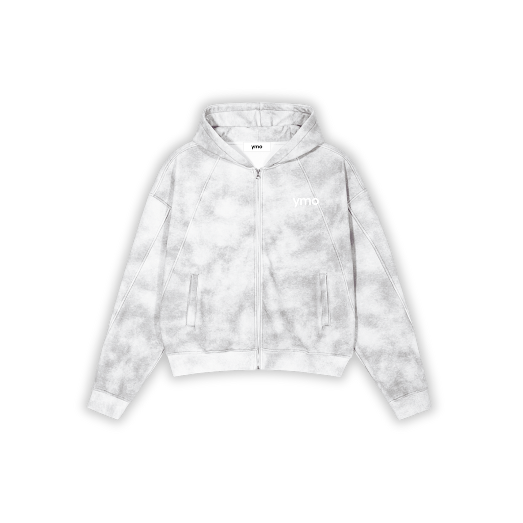 Sweat à capuche zippé gris ymo